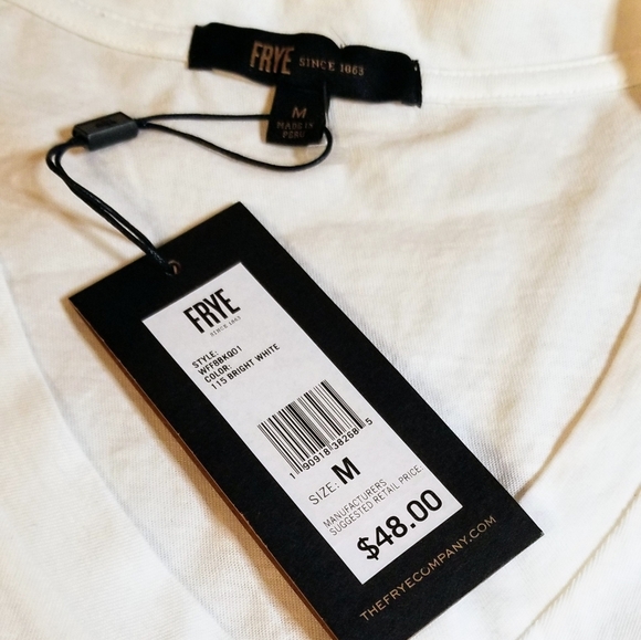 FRYE Logo Vneck T Shirt - Picture 8 of 9